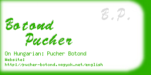 botond pucher business card
